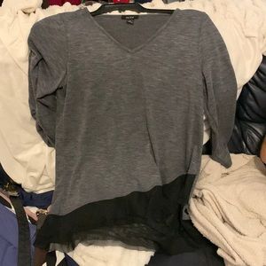 Women’s size M dark gray 3/4 sleeve length with black mesh bottom